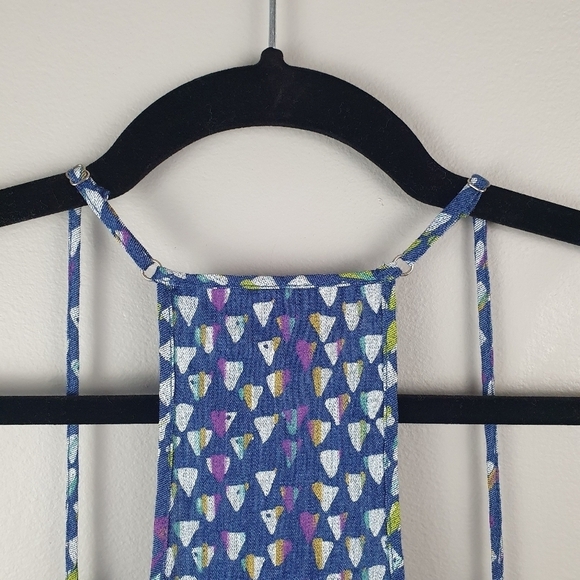PLENTY BY TRACY‎ REESE Printed Chambray Swingy Racerback Tank Multi-color Size M - Picture 7 of 10